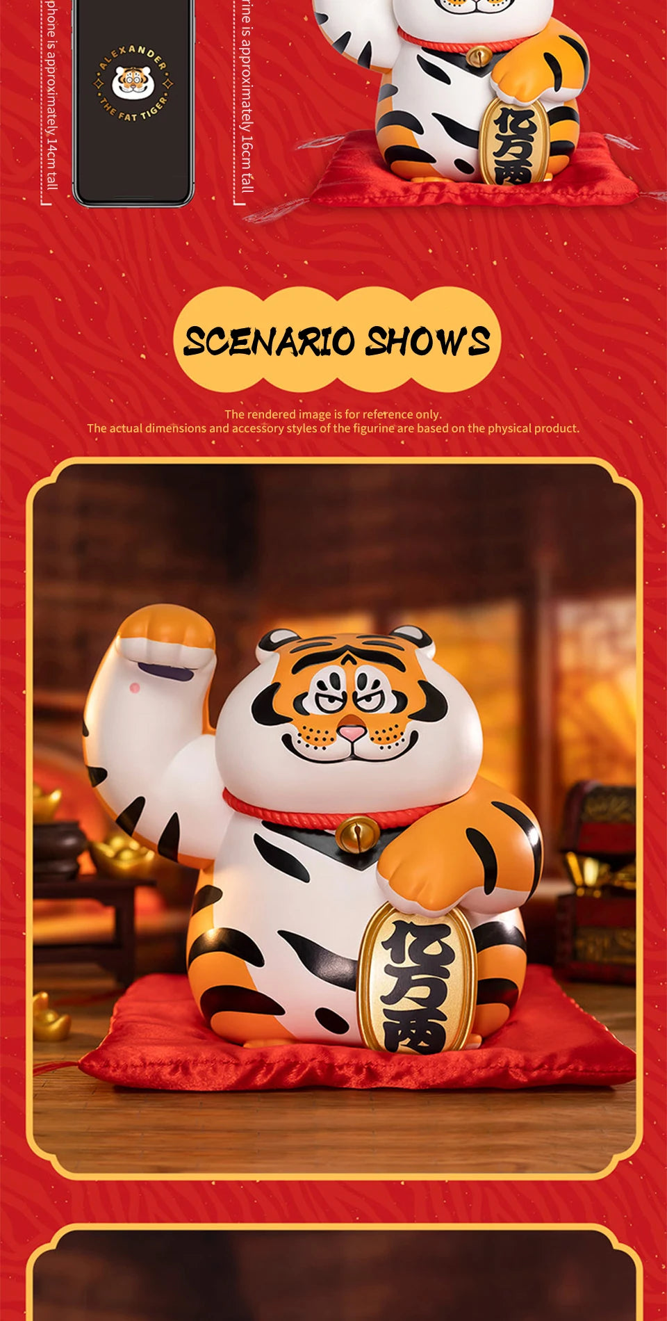Officiële 52TOYS Chubby Tiger – Verzamelbare Desktop Decoratie met Tijgerkracht