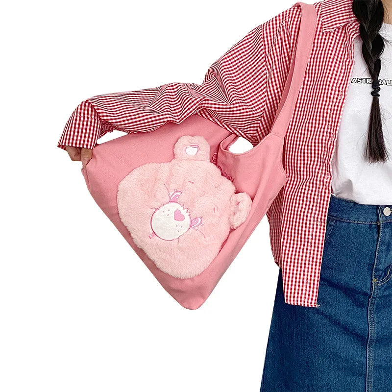 Schoudertas Canvas Carebears Met Grote Inhoud En Schattig Design
