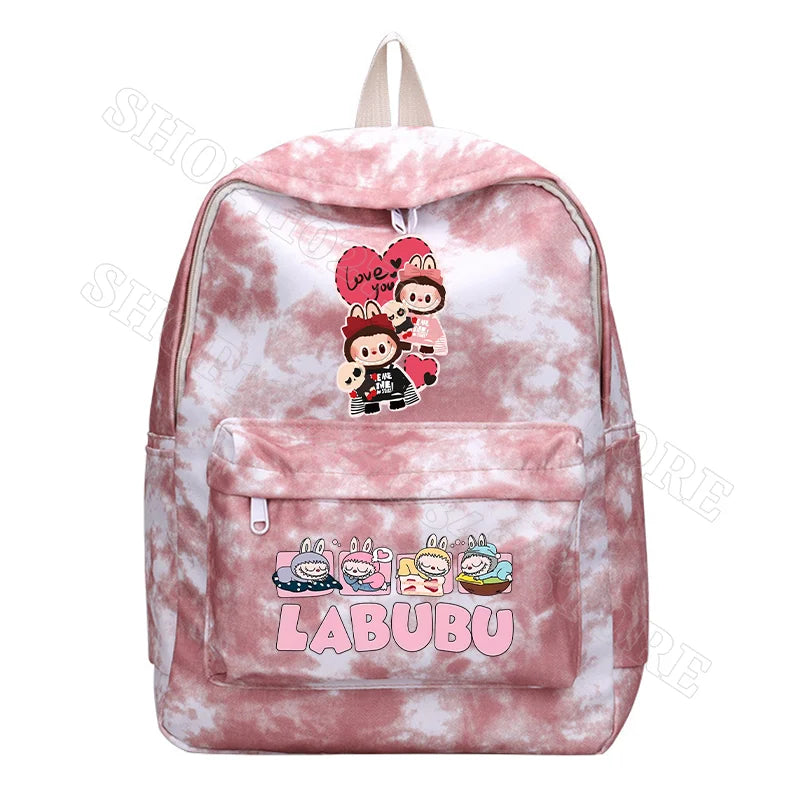 Kinderrugzak Met Schattige Labubu Cartoon Print Voor Schoolgebruik