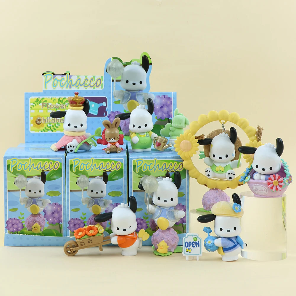 MINISO Kawaii Pochacco Figuren – Schattige Decoratie Voor Meisjes