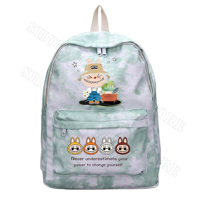 Kinderrugzak Met Schattige Labubu Cartoon Print Voor Schoolgebruik