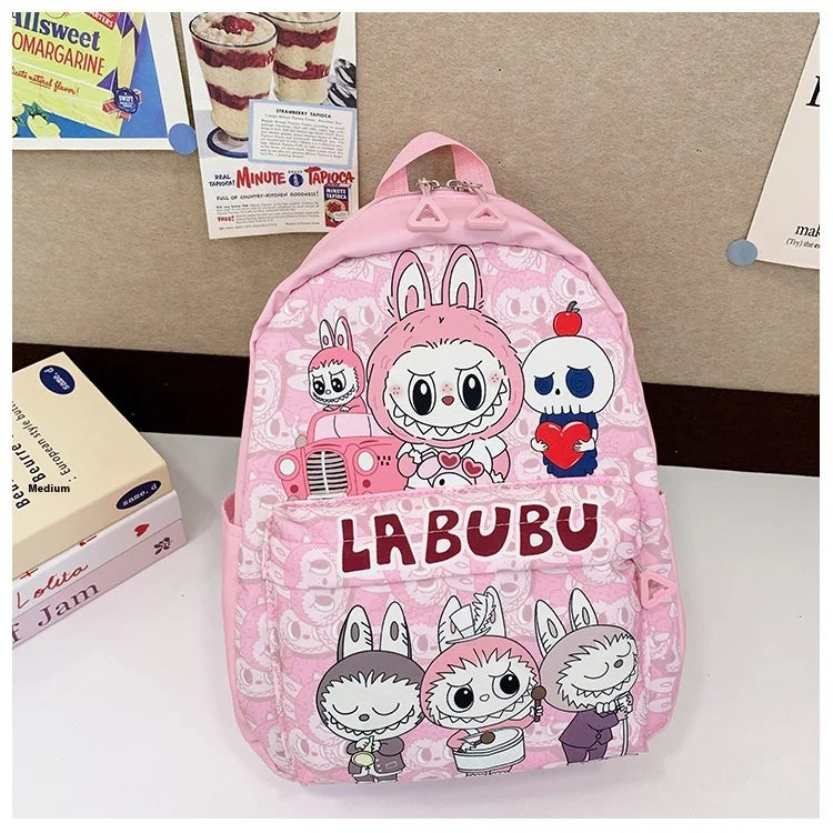 Kinderrugzak Met Schattige Cartoonprint Labubu En Grote Groot Capaciteit