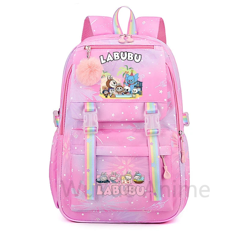 Schattige Labubu backpack rugzak – Waterdichte Ruime capaciteit
