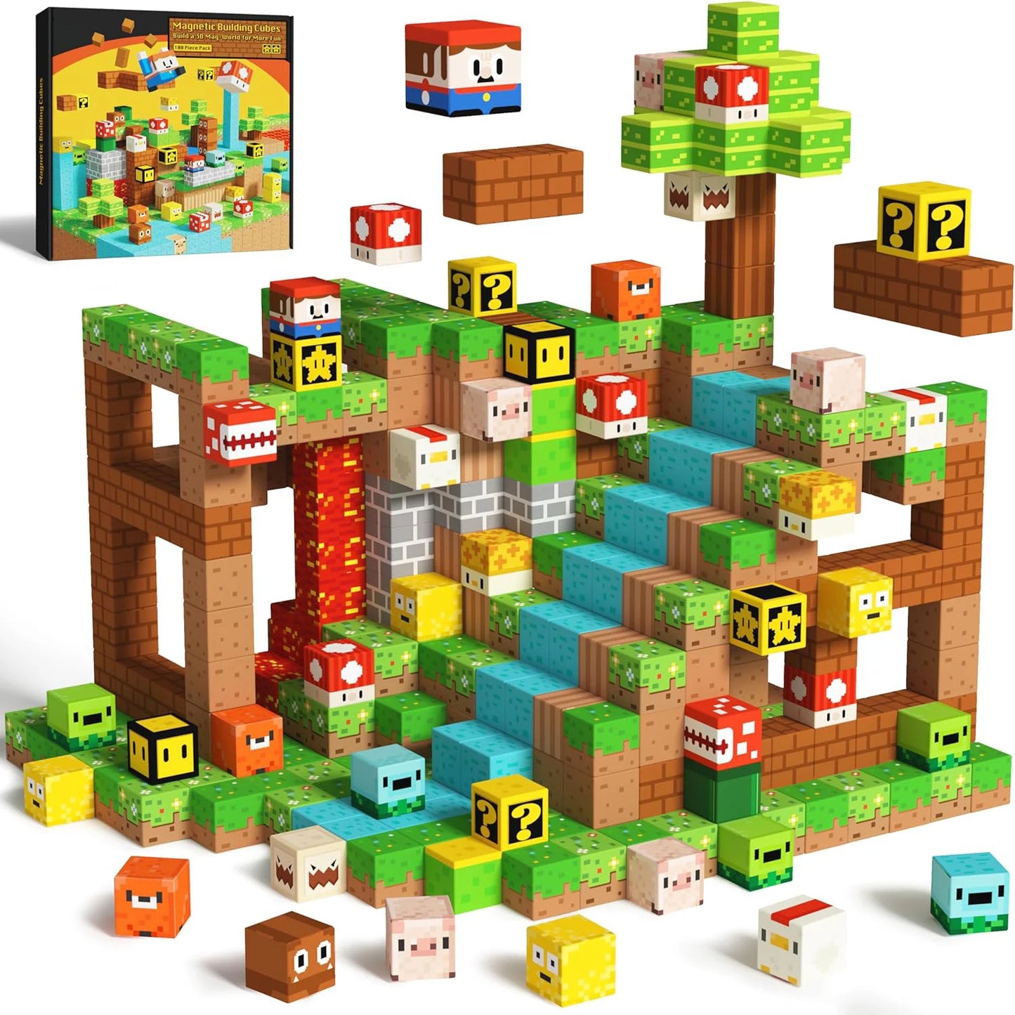 Magnetische Bouwblokken Super Mario STEM Speelgoed voor Kinderen