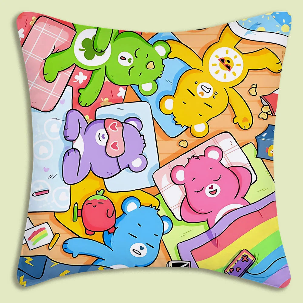 Kussenslopen Cartoon Care Bears Met Dubbelzijdige Print En Zachte Plush