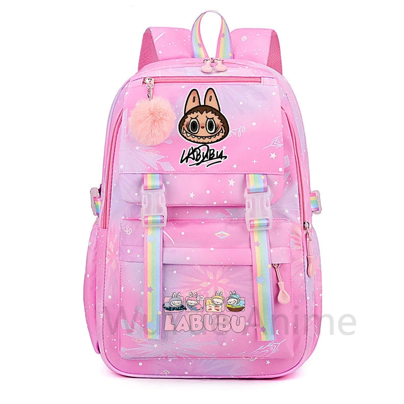 Schattige Labubu backpack rugzak – Waterdichte Ruime capaciteit
