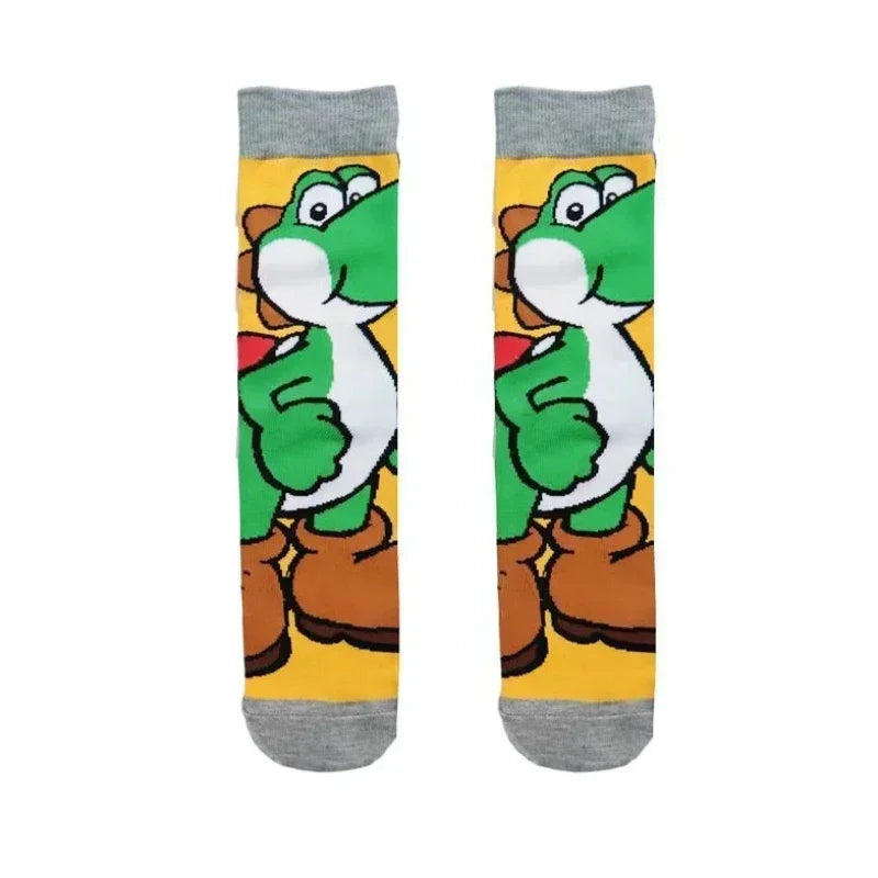 Katoenen Sokken Super Mario Bros Met Leuke Anime Figuren Voor Sport