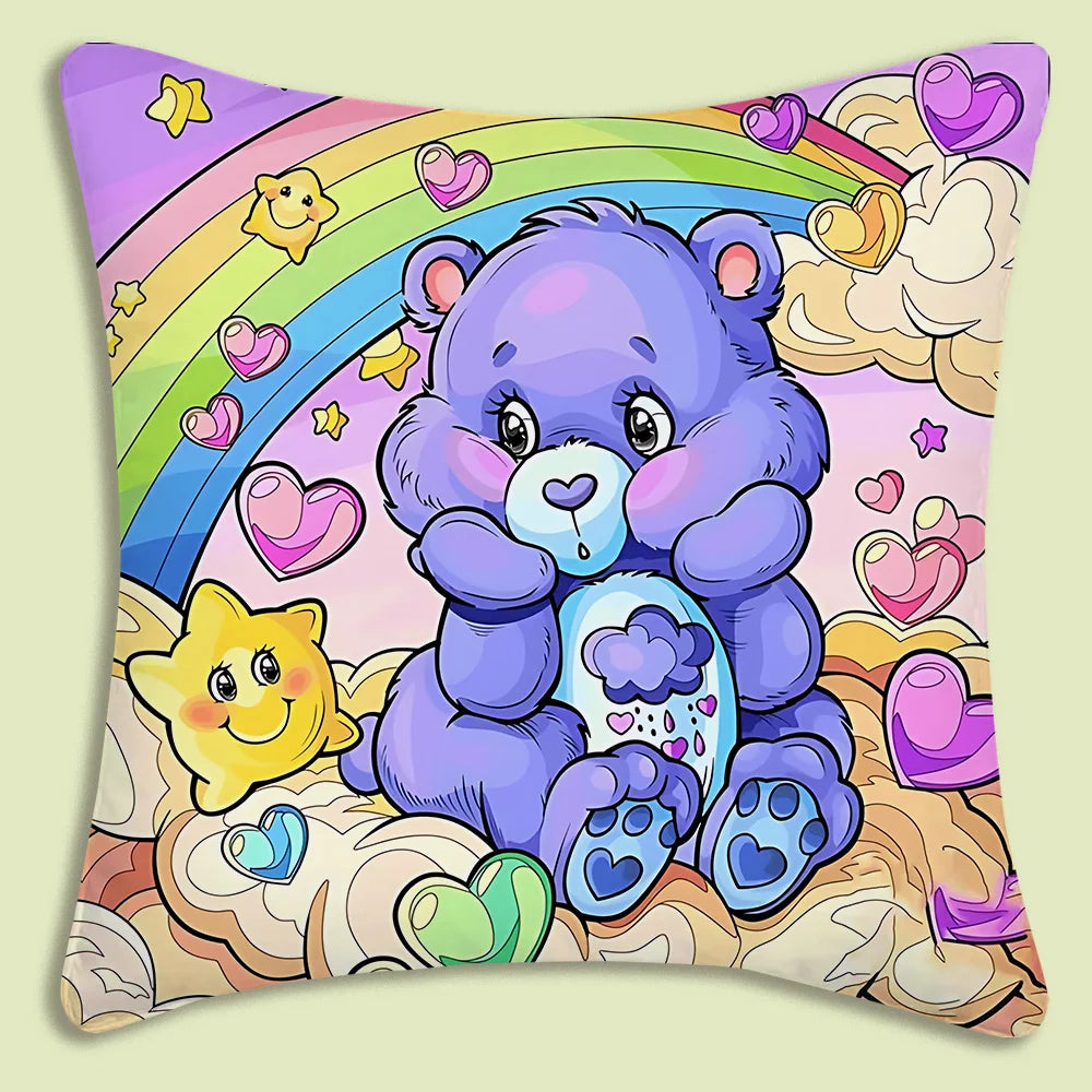 Kussenslopen Cartoon Care Bears Met Dubbelzijdige Print En Zachte Plush