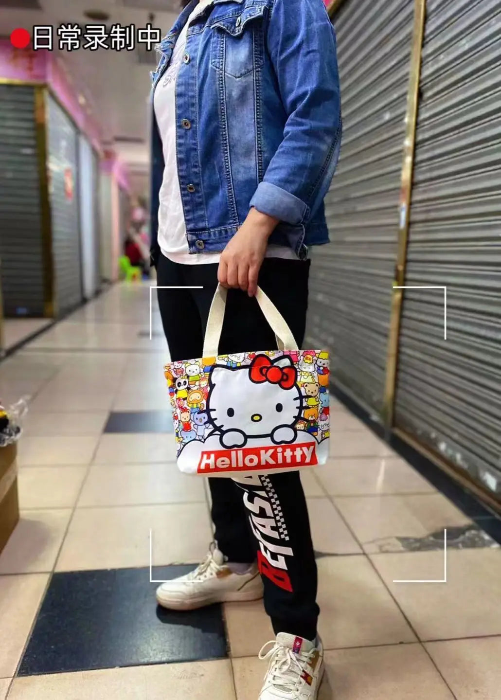 Sanrio Hello Kitty Canvas Tas – Lichtgewicht en Groot