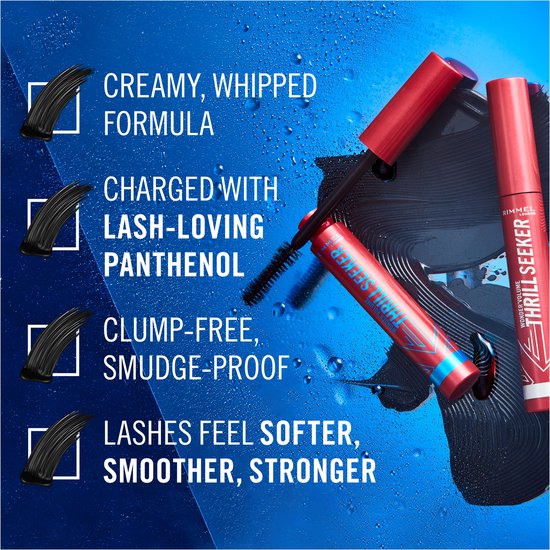 Mascare Rimmel London Wonder'Volume Thrill Seeker Waterproof - 01 Black