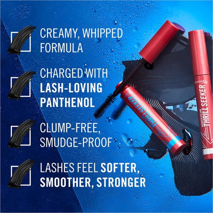 Mascare Rimmel London Wonder'Volume Thrill Seeker Waterproof - 01 Black