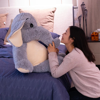 BABIQUC Knuffel Olifant – Zacht en Schattig Kussen voor Een Gelukkige Slapen