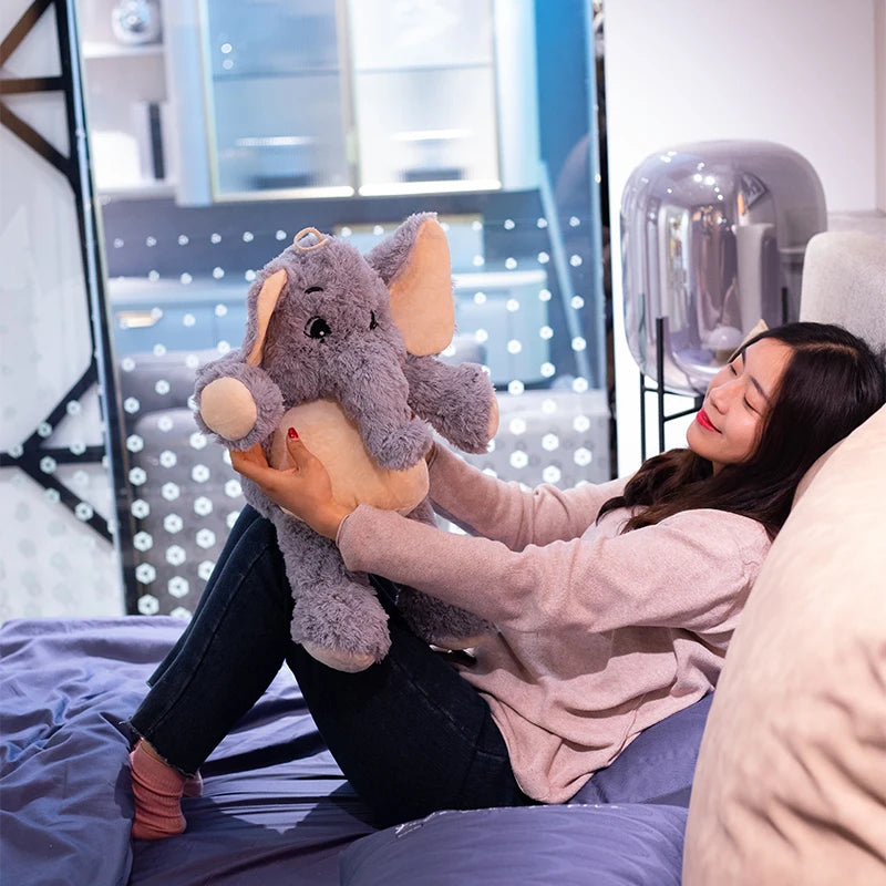 BABIQUC Knuffel Olifant – Zacht en Schattig Kussen voor Een Gelukkige Slapen