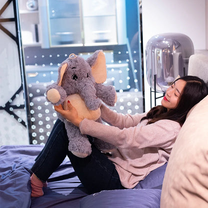 BABIQUC Knuffel Olifant – Zacht en Schattig Kussen voor Een Gelukkige Slapen