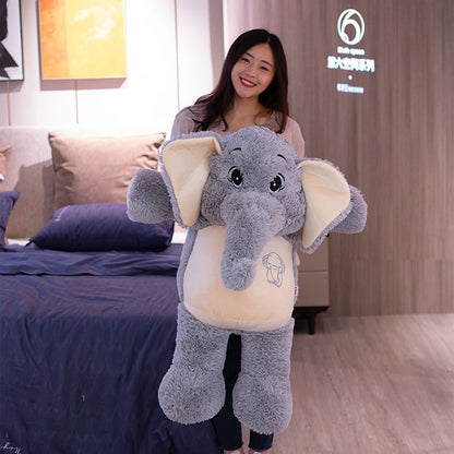 BABIQUC Knuffel Olifant – Zacht en Schattig Kussen voor Een Gelukkige Slapen
