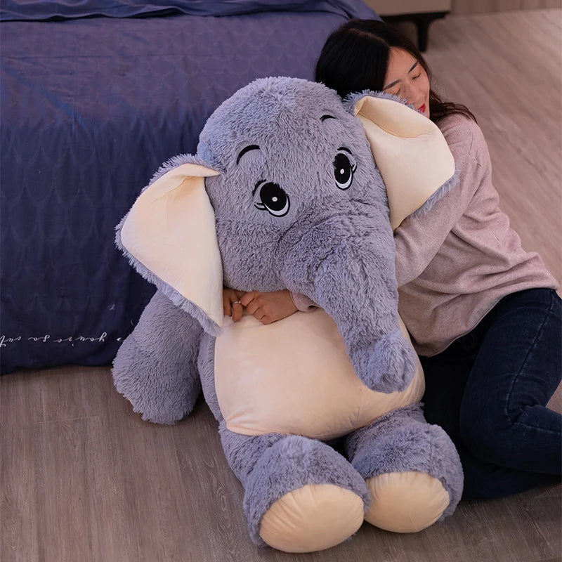 BABIQUC Knuffel Olifant – Zacht en Schattig Kussen voor Een Gelukkige Slapen