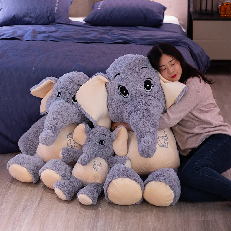 BABIQUC Knuffel Olifant – Zacht en Schattig Kussen voor Een Gelukkige Slapen