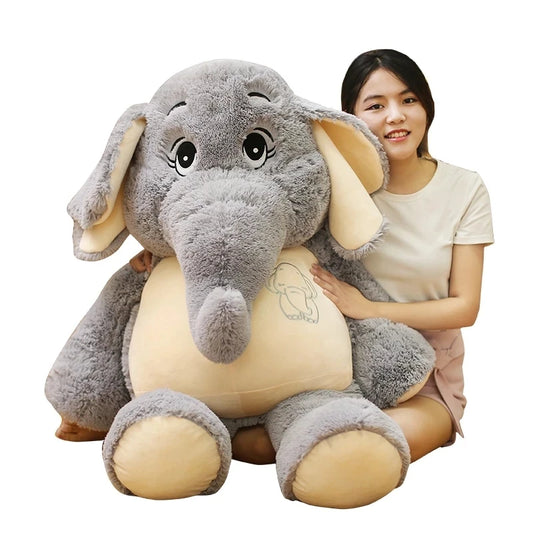 BABIQUC Knuffel Olifant – Zacht en Schattig Kussen voor Een Gelukkige Slapen