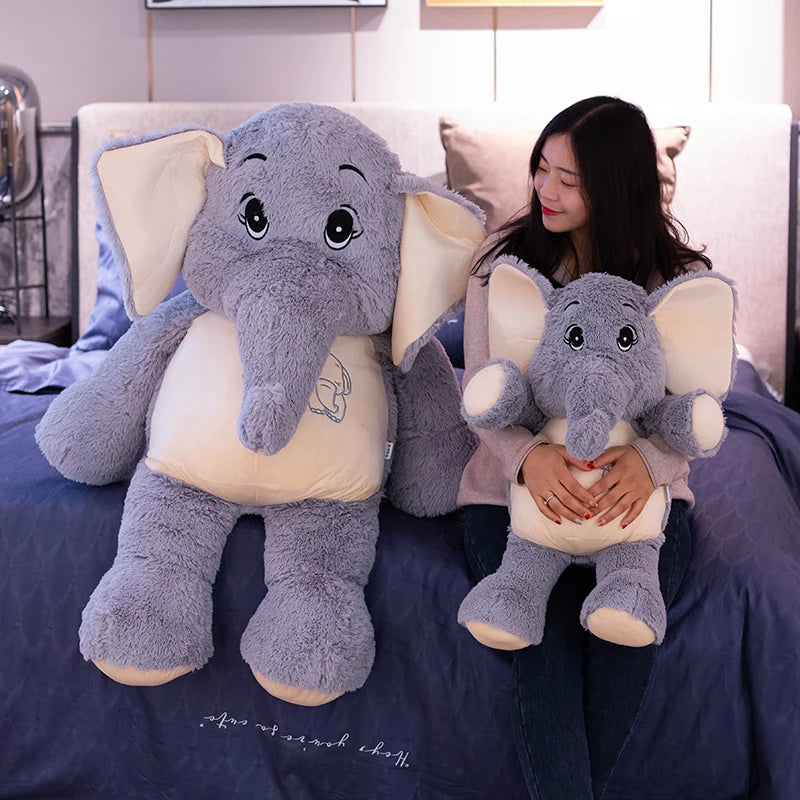 BABIQUC Knuffel Olifant – Zacht en Schattig Kussen voor Een Gelukkige Slapen