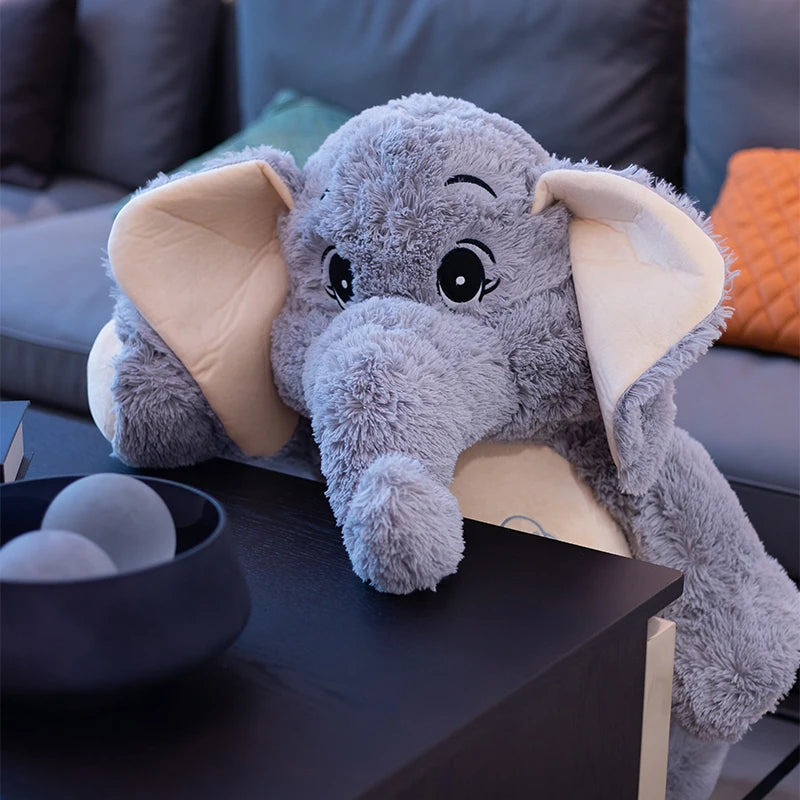 BABIQUC Knuffel Olifant – Zacht en Schattig Kussen voor Een Gelukkige Slapen