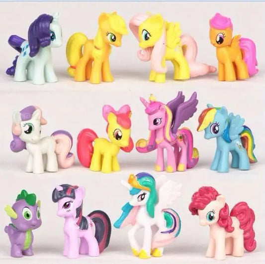 FEZA Little Poni Set – Schattige PVC Paard Actiefiguren voor Meisjes