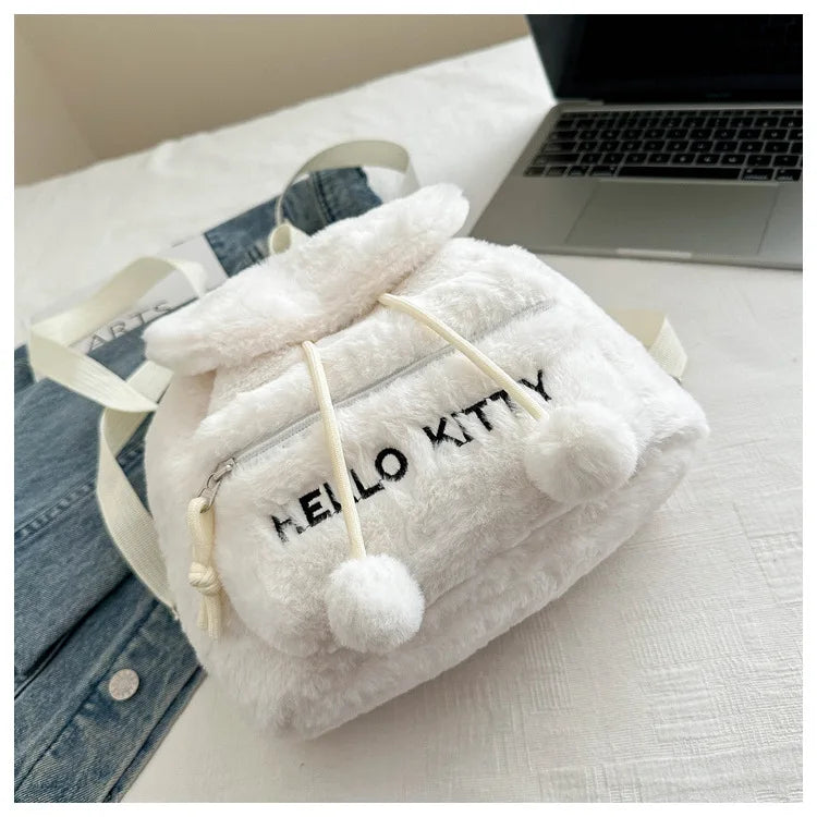 Kawaii My Melody Kuromi Hello Kitty Rugzak – Grote Inhoud en Pluche