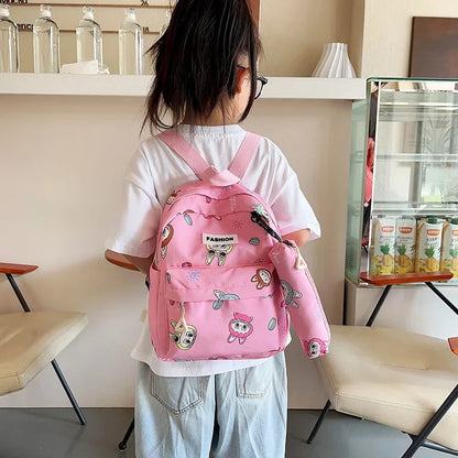 Schattige Labubu Kinder Rugzak – Katoen Materiaal