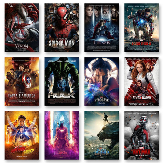 Marvel Film Cover Poster Spiderman Iron Man Wanddecoratie