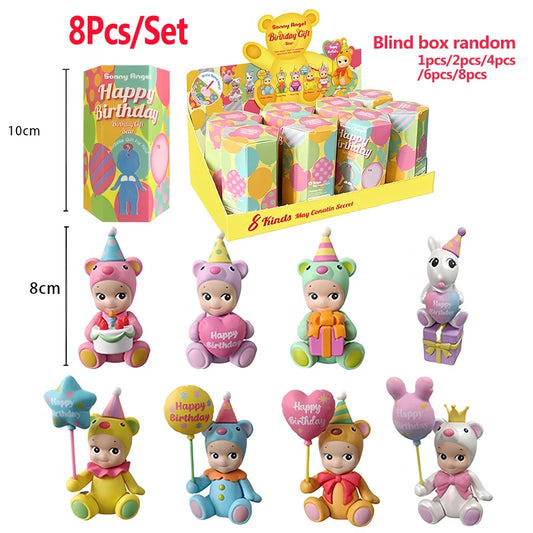 MINISO Verjaardagsserie Sonny Angel Dier Anime Figuren – Schattige Ornamenten voor De Desktop