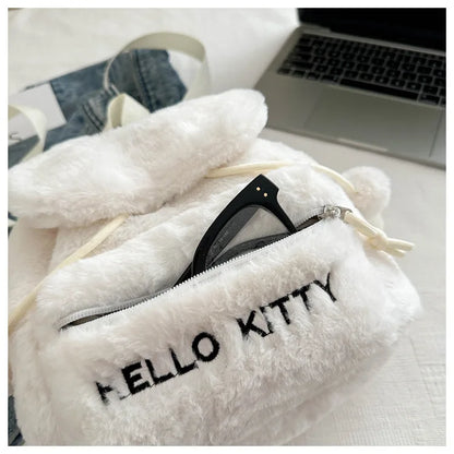 Kawaii My Melody Kuromi Hello Kitty Rugzak – Grote Inhoud en Pluche