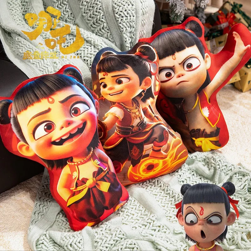 GFNANHAI Ne Zha Pluche Kussen – Unieke 3D Afdruk voor Fans
