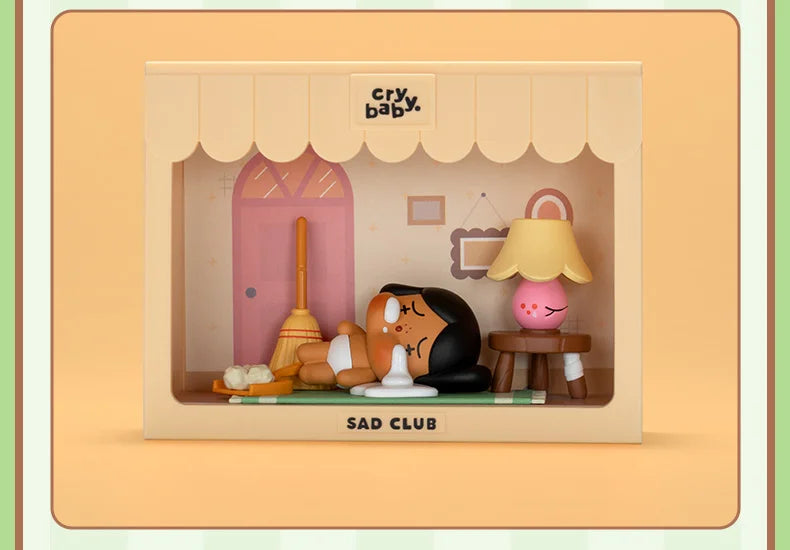 Officiële POP MART Crybaby Sad Club Series Scene Sets Mystery Box – Schattige Anime Actiefiguren