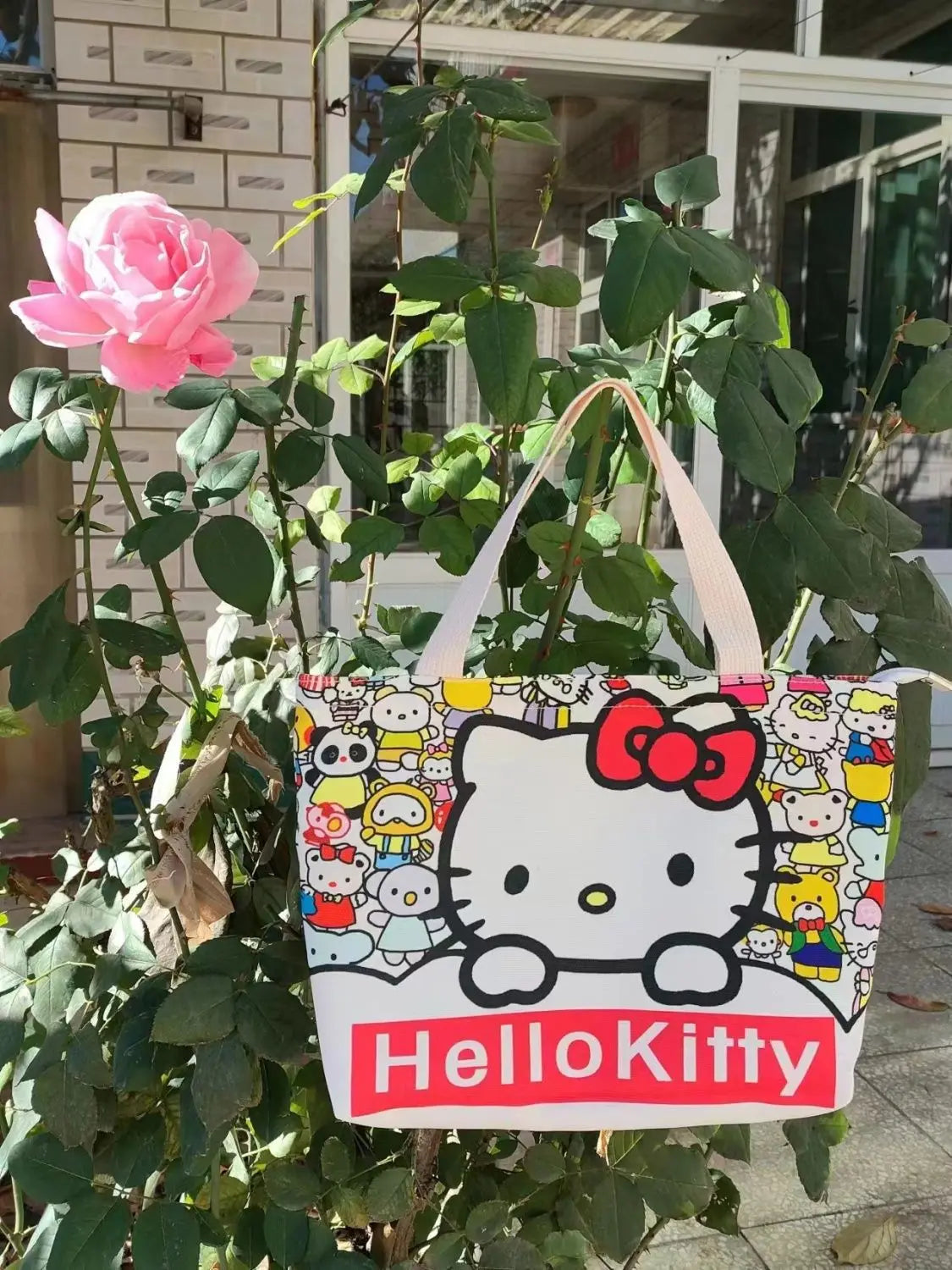 Sanrio Hello Kitty Canvas Tas – Lichtgewicht en Groot