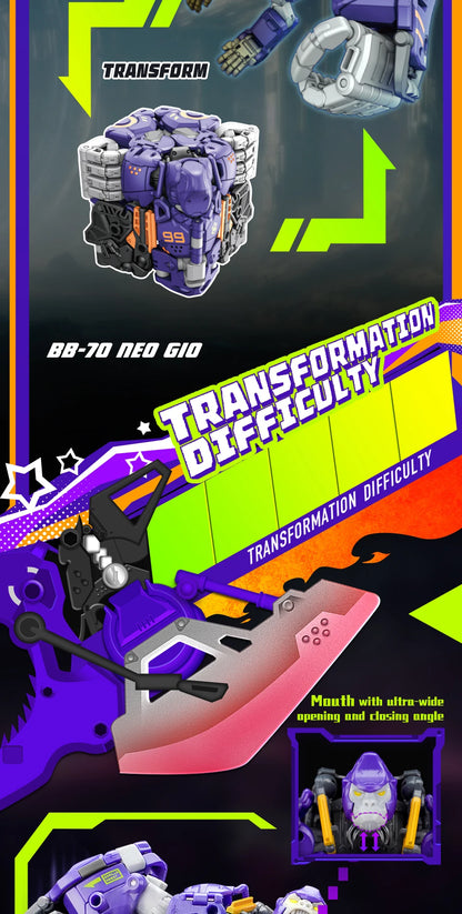 Officiële 52TOYS Beastbox BB-70 NEO GIO – Verzamelfiguur met Converteerbare Functie