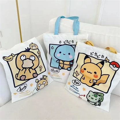 Pokémon Pikachu Canvas Schoudertas – Grote Capaciteit