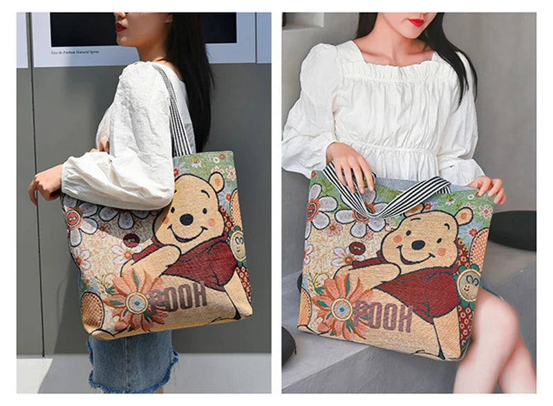Disney Mickey Mouse, Lilo & Stitch Retro Tas – Ruim Canvas Anime Stijl