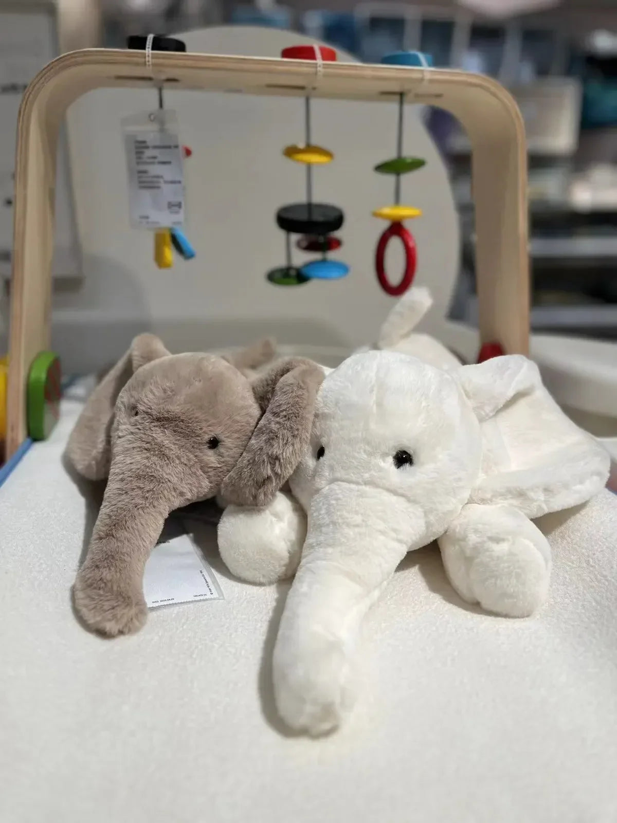 Super Zachte Grijze Olifant Pluche – Schattige Knuffel Met Fluffy Oren