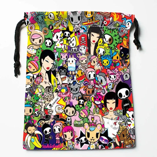 xxihlive Tokidoki Trekzakken – Milieuvriendelijke Opbergtas met Gepersonaliseerde Prints
