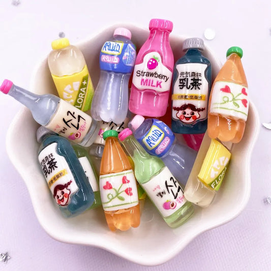Diy Super Paradise 20PCS Kawaii Mini Melk en Wijn Flesjes – Perfect voor Scrapbook en DIY Decoraties