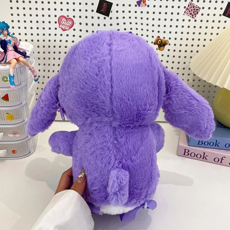 Kawaii Lilo En Stitch Pluche Rugzak – Schattig Cartoon Ontwerp Met Grote Capaciteit