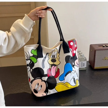 Disney Mickey Mouse Canvas Schoudertas – Grote Inhoud
