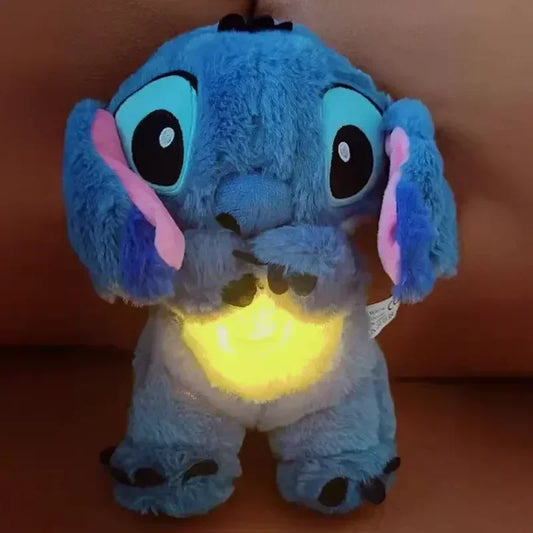 Pluchen Knuffel Disney Lilo & Stitch Roze met Ademhaling en Licht
