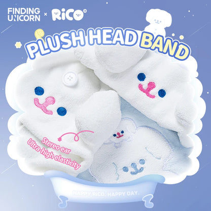 Officiële Finding Unicorn Rico Plush Toiletry Set – Schattige Badhanddoek en Haaraccessoires