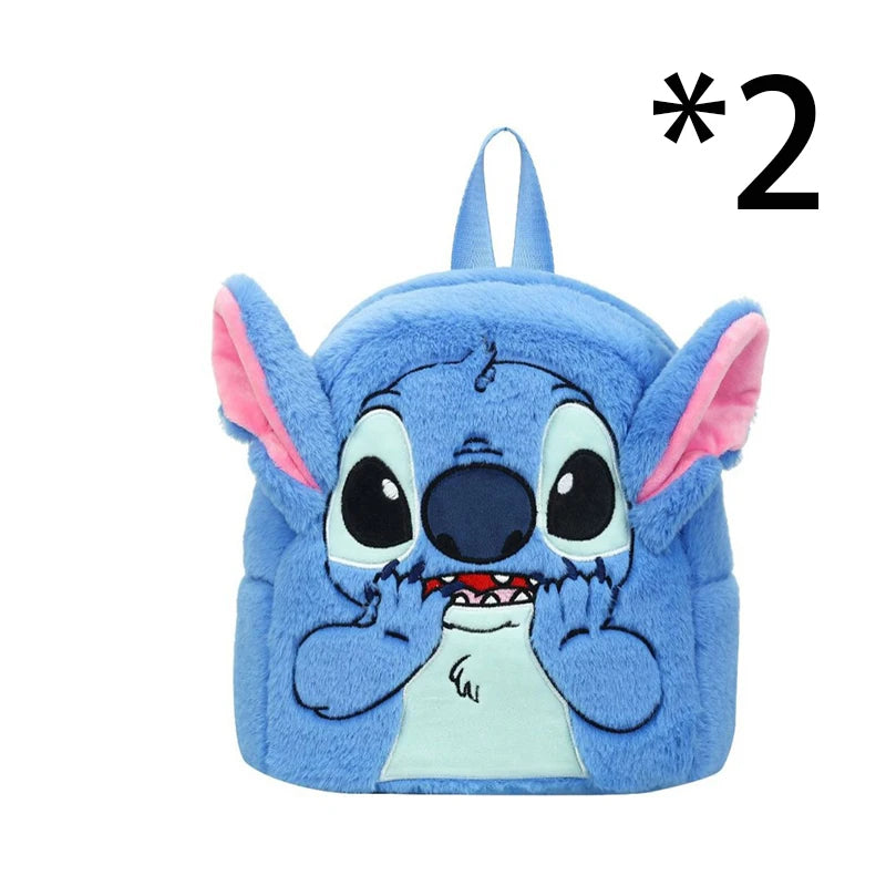 Disney Pluche Rugzak Blauw Stitch - Grote Capaciteit