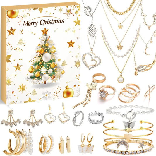 Sieradenbox Kerst adventskalender 2025 Met Luxe Accessoires Geschenk