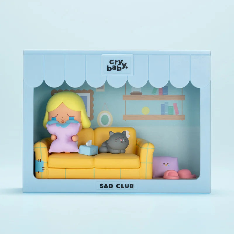 Officiële POP MART Crybaby Sad Club Series Scene Sets Mystery Box – Schattige Anime Actiefiguren