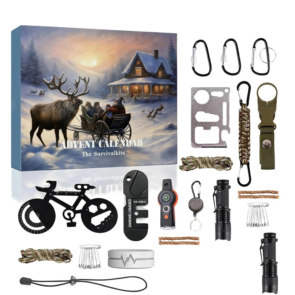 TrailNova Adventkalender Survival kit voor Mannen – 24 dagen 2025 countdown