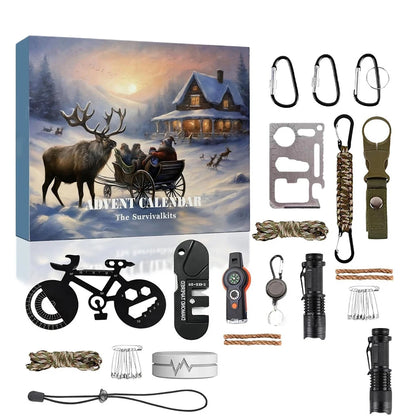 TrailNova Adventkalender Survival kit voor Mannen – 24 dagen 2025 countdown