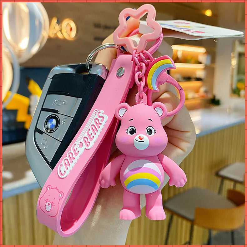 Sleutelhanger Carebear Regenboogbeer Trendy en Schattig Geschenk