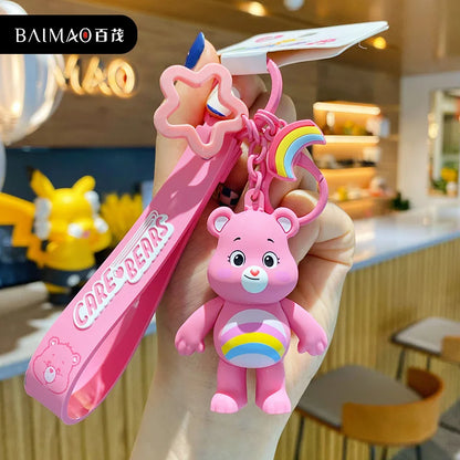 Sleutelhanger Carebear Regenboogbeer Trendy en Schattig Geschenk